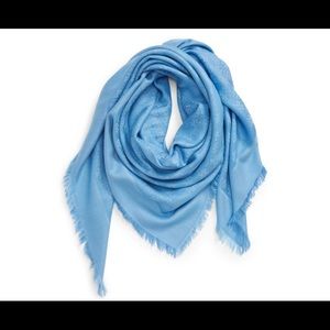 Tory Burch Traveler Logo Jacquard Wool&Silk Scarf